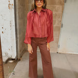 The Shirt | The Longsleeve Hayden Shirt- Brick Red