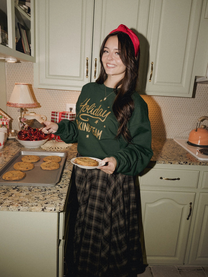Holiday Baking Team Sweatshirt -Forest Green