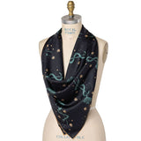 Jenni Earle | Silk Scarf - “Lasso the Stars” - Square Neck & Hair Scarf