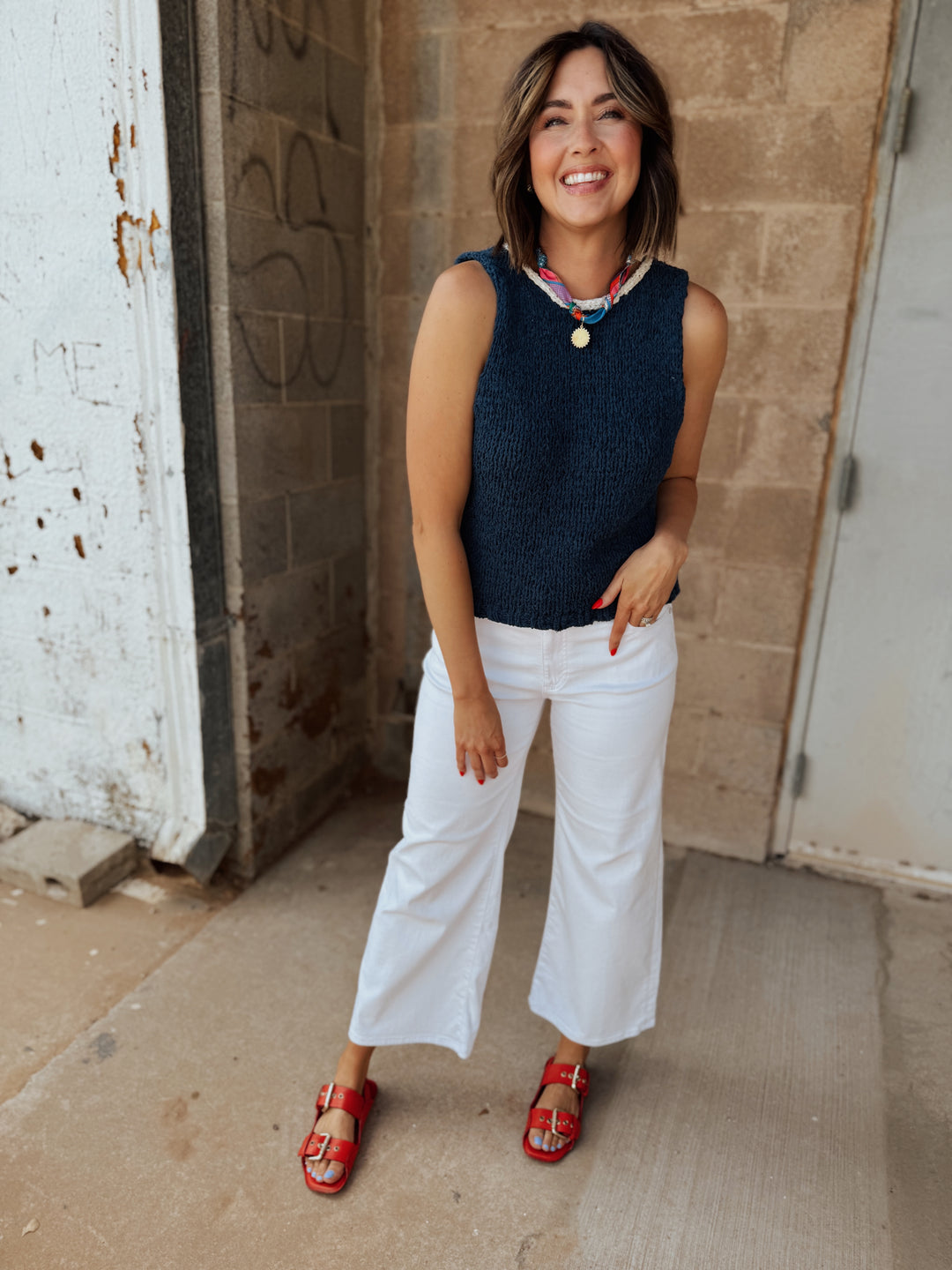 Free People | Sicily Sweater Shell - Dark Denim Combo