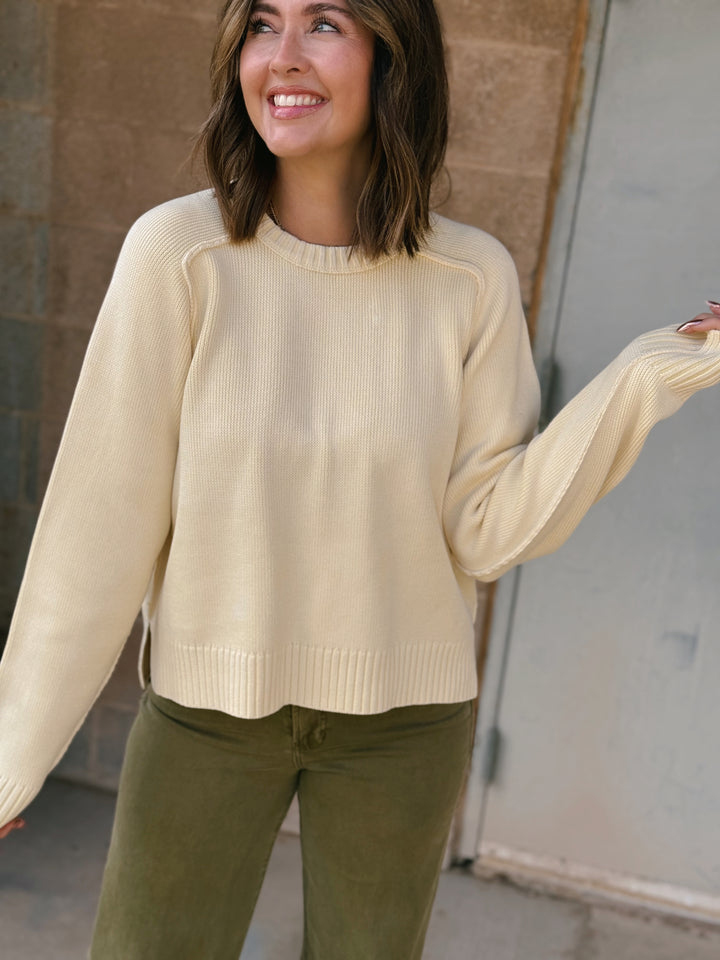 Free People | Spring Street Pullover- Banana Cream