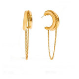 Sahira Jewelry Design | Blaine Chain Hoop - Gold