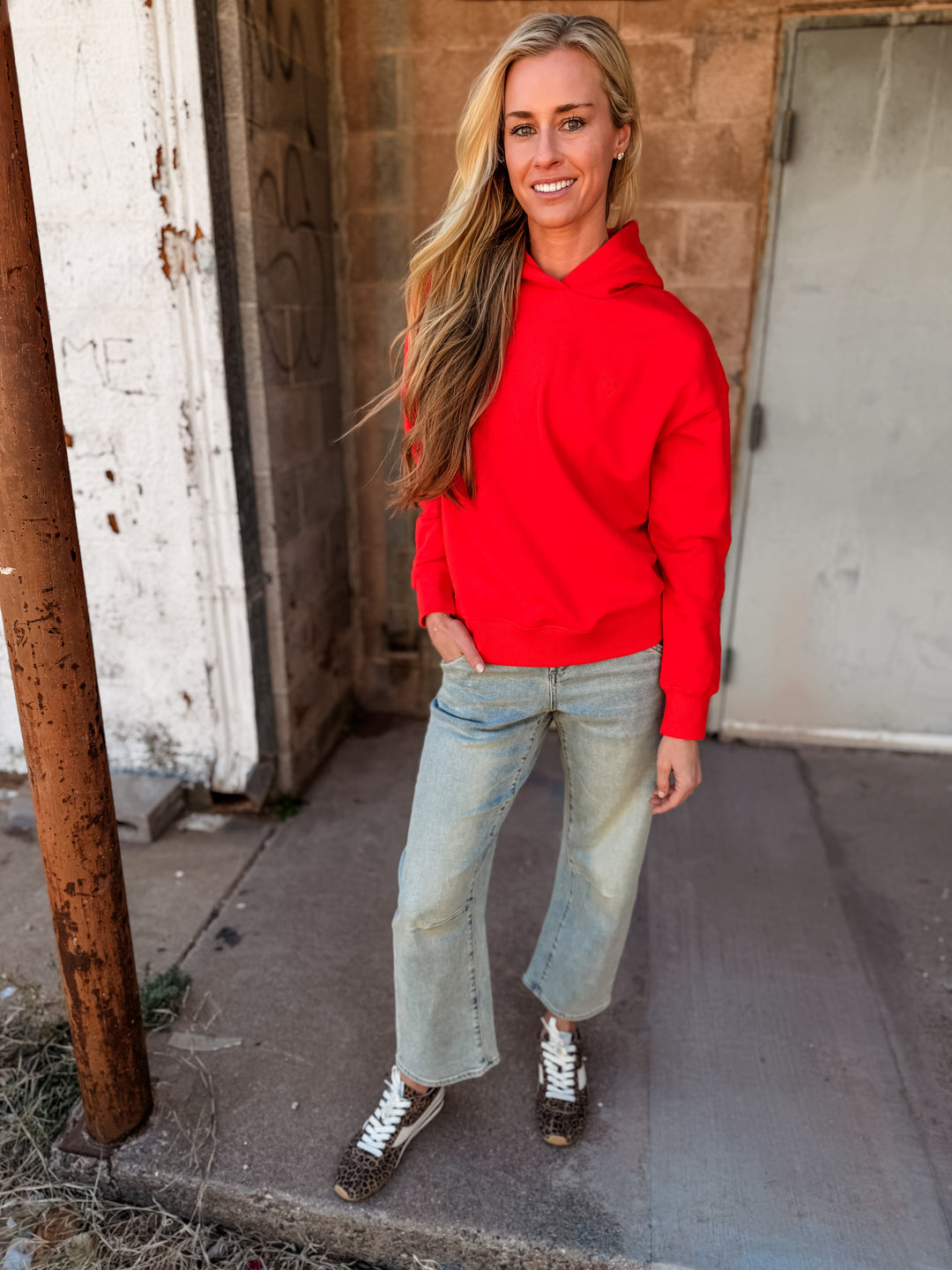 Kerri Rosenthal | Boyfriend Love Guard Hoodie - Luv Note Red