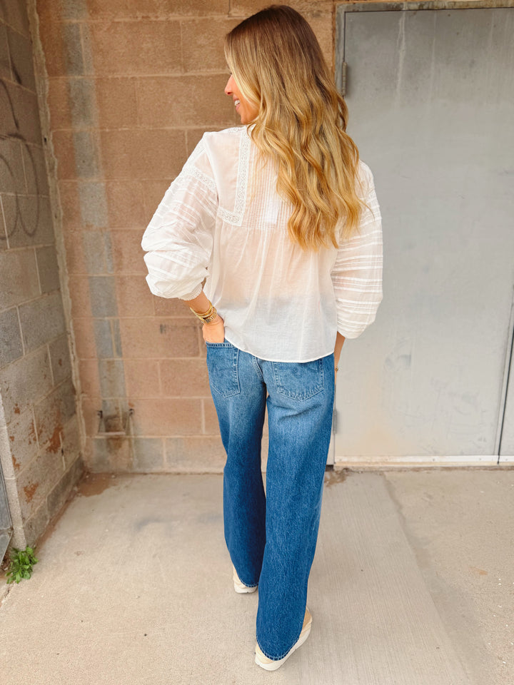 AG Jeans | Adria Low Rise Wide Leg Jeans