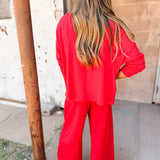 By Together | Daily Ease Knit Top - Red