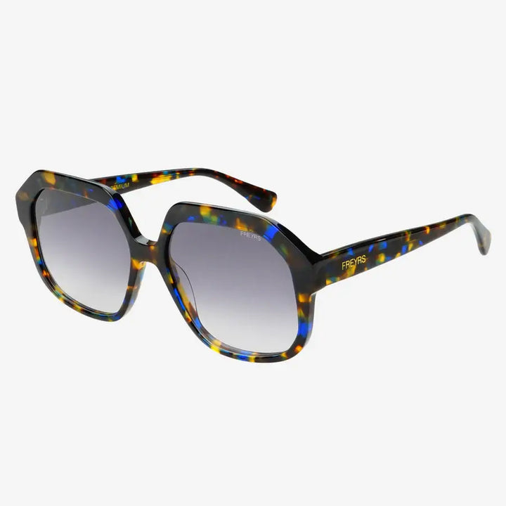 Stella Octagonal Sunglasses: Blue Tortoise