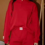 LivyLu | Signature Waffle Lounge Shorts - Red