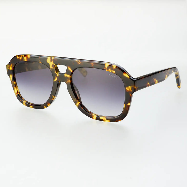 Voyager Oversized Aviator Sunglasses | Yellow Tortoise