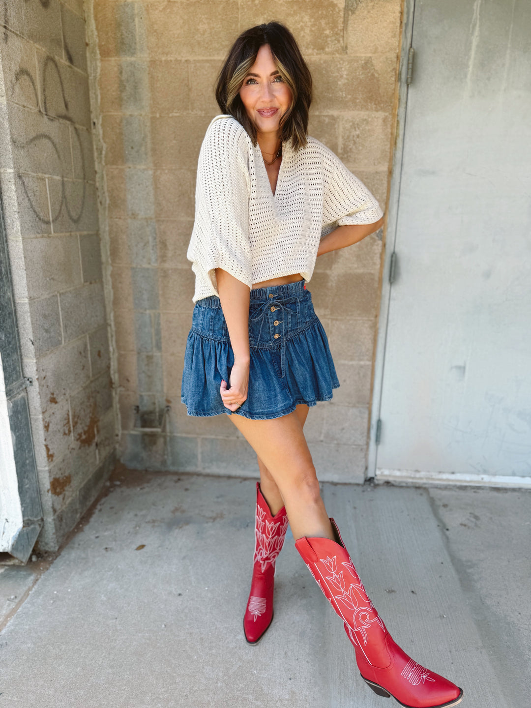 We The Free | Roselle Denim Mini - High Tide