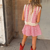J. Marie | The Marna Lace Skort Set - Red Gingham