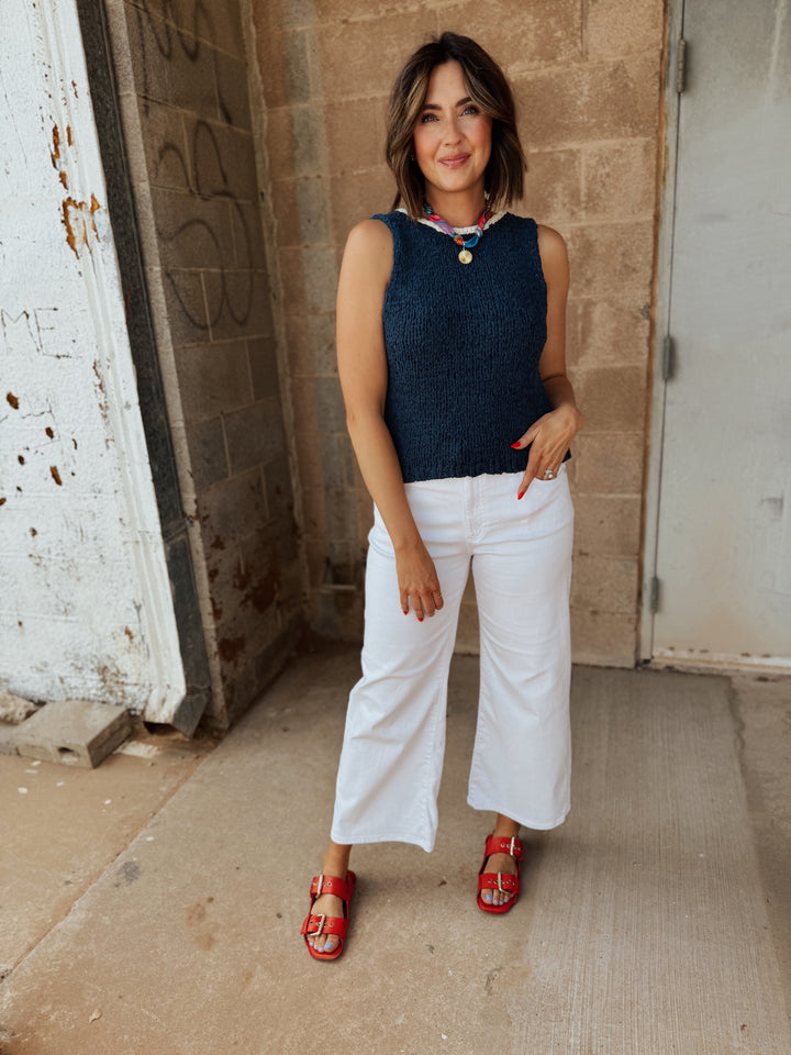 AG Jean | Saige Wide Leg Crop - Gallery White