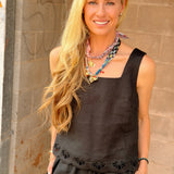 Sanctuary | Almost There Linen Top - Black