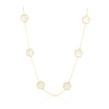 Sahira Jewelry Design | Adeline Clover Necklace - Mother of Pearl