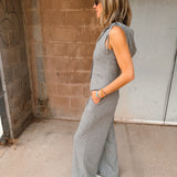 Elan | Wide Leg Pants - Dark Grey
