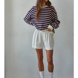 By Together | Coastal Everyday Striped Pullover Knit - Navy