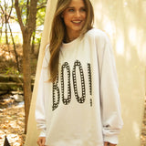 Friday + Saturday | Boo Polka Dot Mockneck - Grey