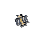 Solar Eclipse | Hand-painted Origami Magnolia Flower Hair Clip