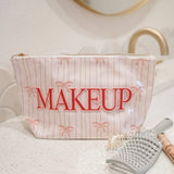 Makeup - Pink Ribbons Clear Coat Bag