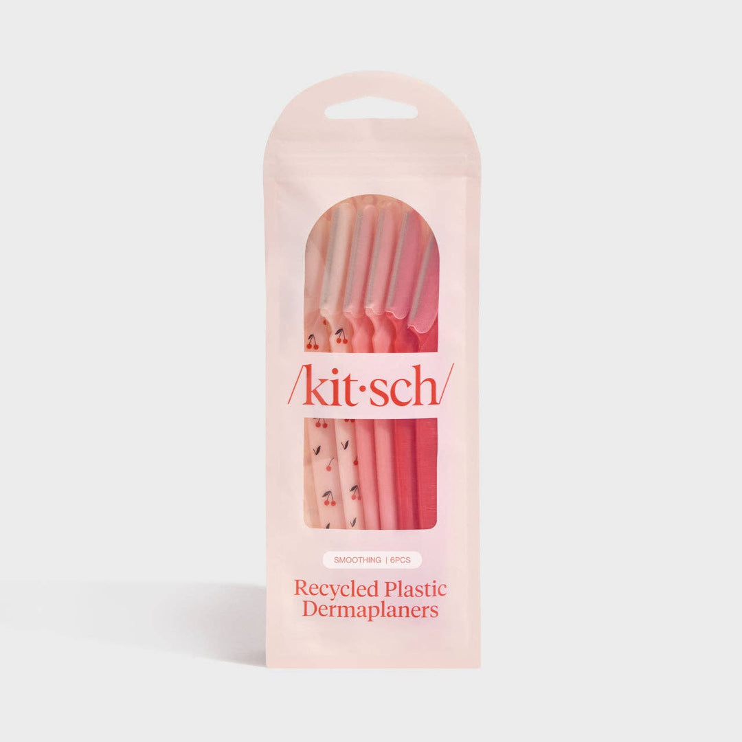 Recycled Plastic Dermaplaners 6pc Set - Asstd Cherry Blossom