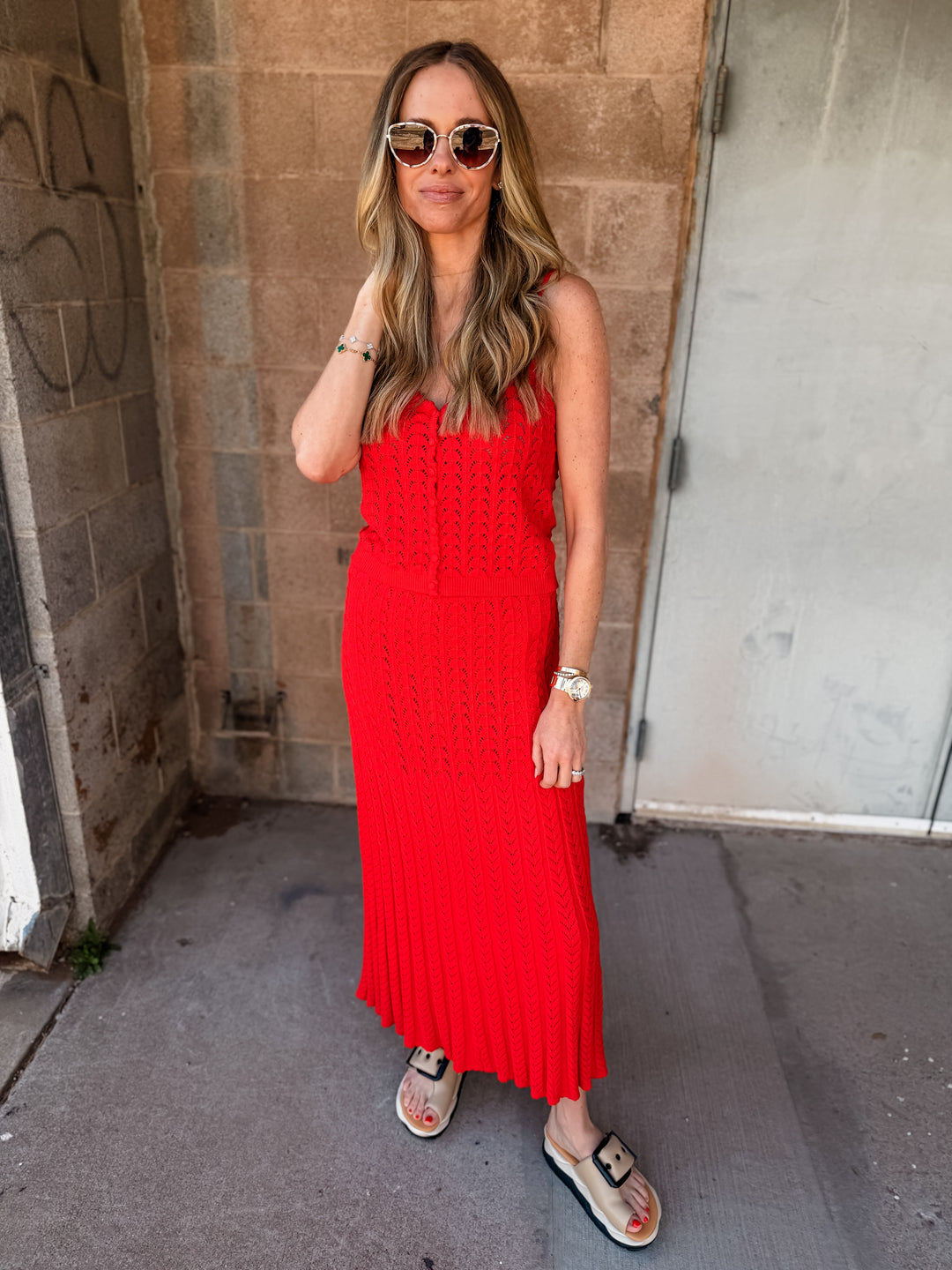 Z Supply | Lexa Sweater Skirt - Kiss Me Red