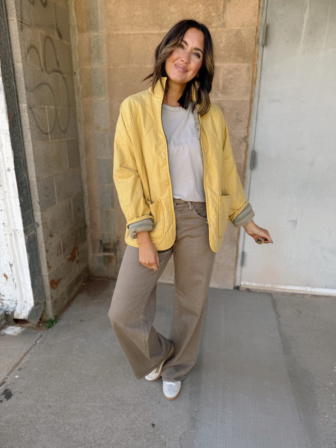 BLACK FRIDAY -AG Jean | Adria - Sulfur Taupe Grey