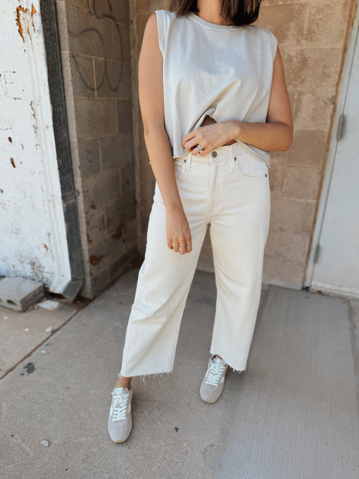 AG Jean | Hattie Crop - Opal Stone