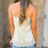 Z Supply | Roselle Lace Cami - Frosted Pearl