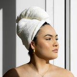 VOLO Beauty | Hero Hair Towel- Salt White Luxe Tube