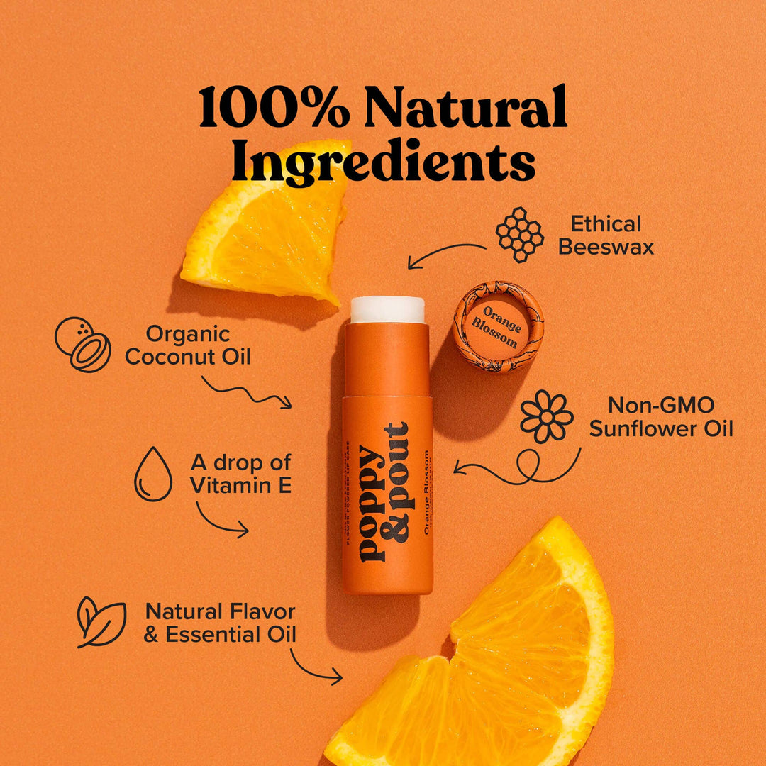 Poppy & Pout Lip Balm | Orange Blossom