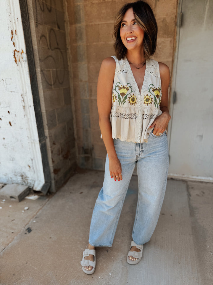 Free People | Bali Vine Whispers Top - Oat Combo