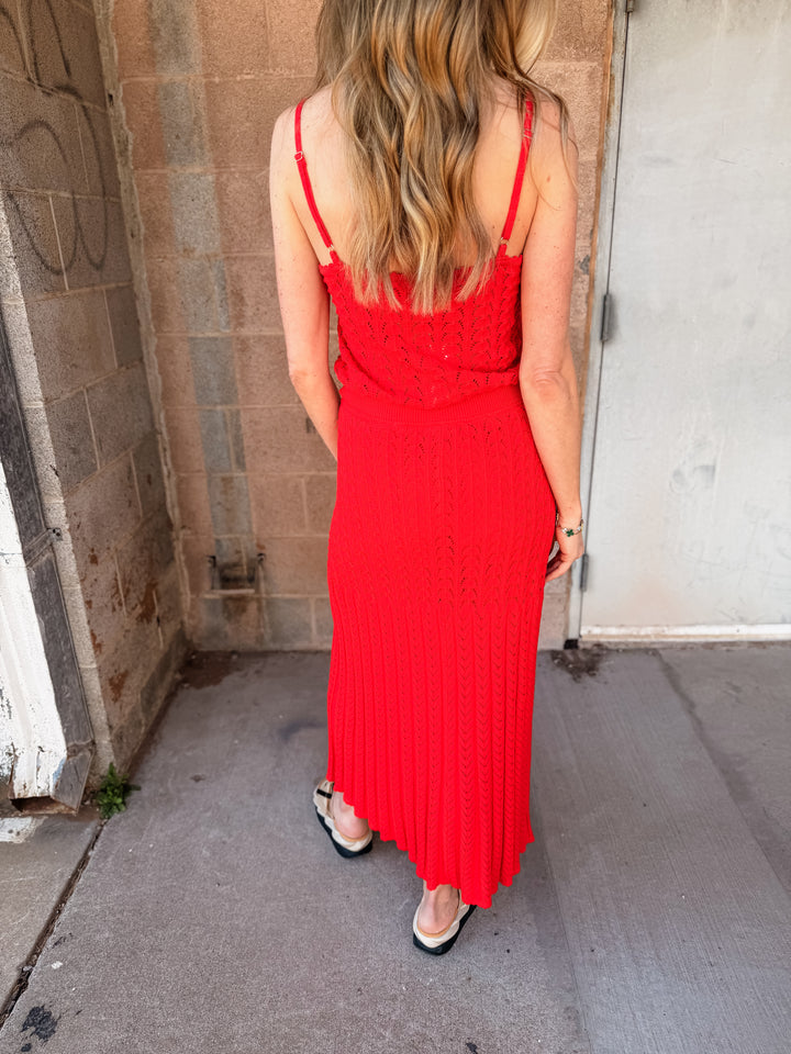 Z Supply | Lexa Sweater Skirt - Kiss Me Red