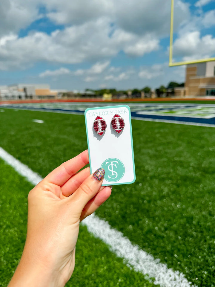 Beaded Football Studs | Various