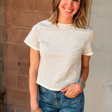 Good American | The Layered Tee - Vintage Grey