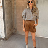 Z Supply | Ivory Suede Short - Saddle Suede