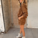 Z Supply | Corin Bubble Hem Jacket - Saddle Suede