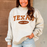Texas Reversible Mock Neck Sweatshirt - Grey