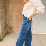 AG Jeans | Adria Low Rise Wide Leg Jeans