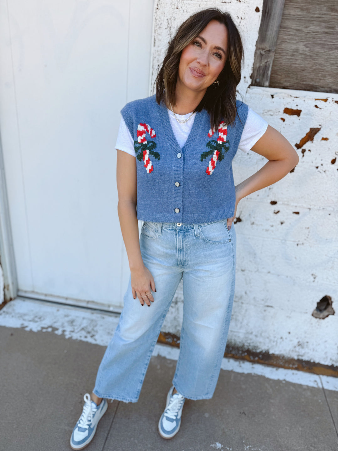 Free People | Be Merry Sweater - Blissful Blue Combo