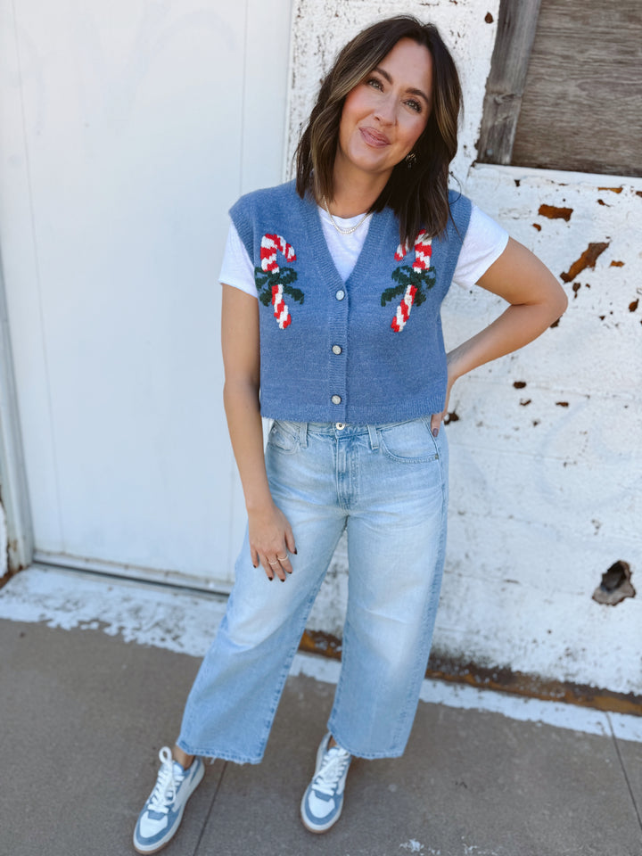 Free People | Be Merry Sweater - Blissful Blue Combo