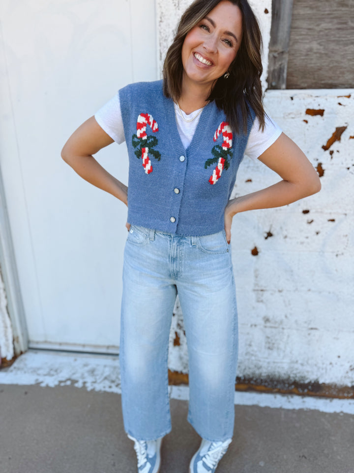 Free People | Be Merry Sweater - Blissful Blue Combo