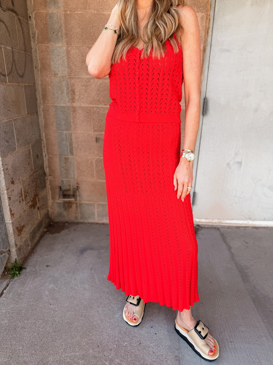 Z Supply | Lexa Sweater Skirt - Kiss Me Red