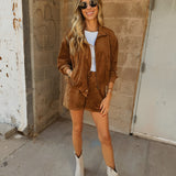Z Supply | Ivory Suede Short - Saddle Suede