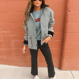 Good American  | The Heritage Jacket - Black Check