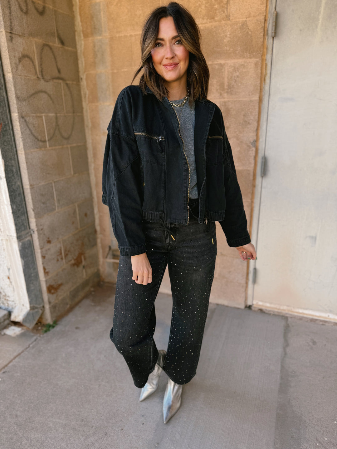 Aila Moto Jacket - Black