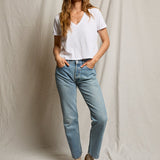 Perfect White Tee | Beckett V-Neck Tee - White