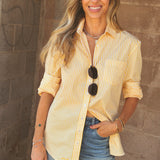 The Shirt | The Gameday Boyfriend - Gold Stripe