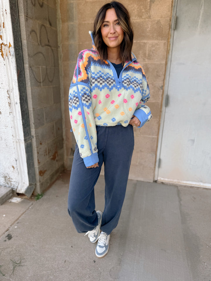 FP Movement | Printed Mountain High 1/2 - Isle knit Spring Meadow