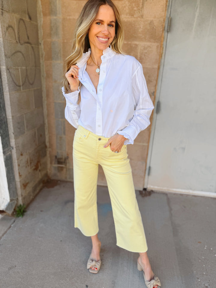 Kerri Rosenthal | Mia Ruffle Shirt - White