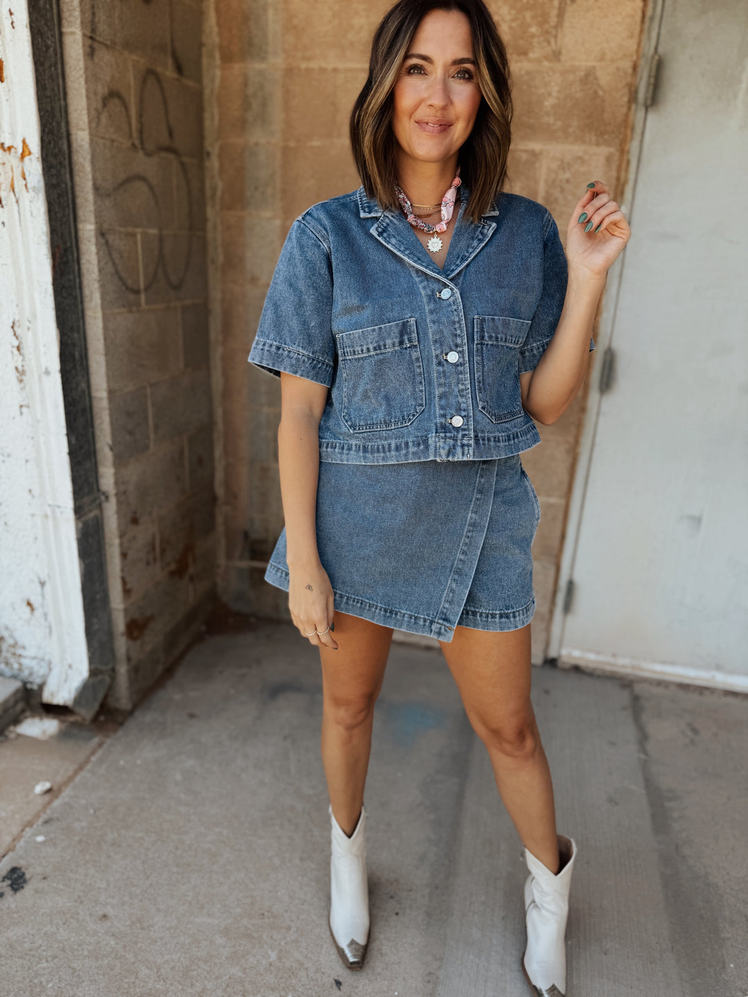 Boxy Denim Shirt