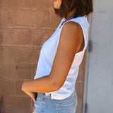 Perfect White Tee | Margot Sleeveless Tee - White